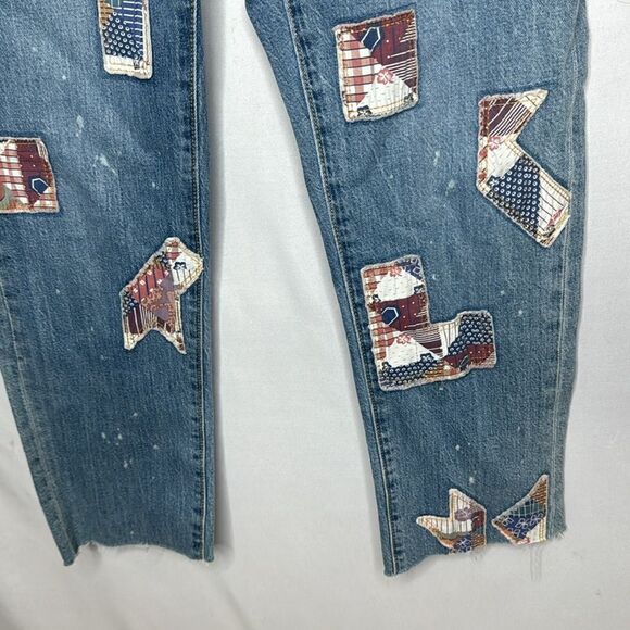 Pilcro Anthropology The Slim Boyfriend Patchwork Relaxed fit Jeans. Size 27. - Picture 6 of 13